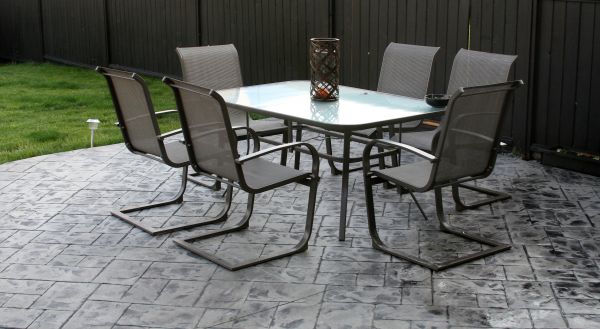 Backyard Concrete Stamping in Nampa